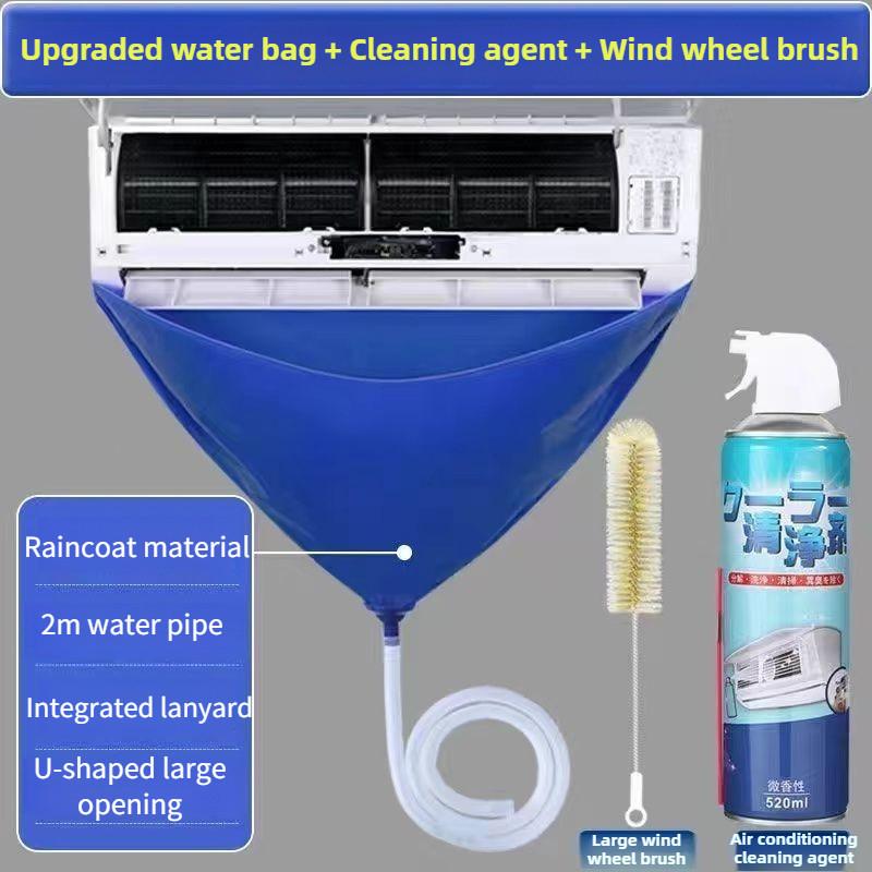 Professionelles Klimaanlagen-Reinigungswerkzeug-Set Haushalt Hängemaschine Innenreinigung Wasserdichte Abdeckung