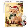 Christmas Fox Pearl Painting Canvas Cute Animal Pattern 3D Bead Art Creative Leisure DIY Handmade Craft Gift for Women Home Decor Hobby