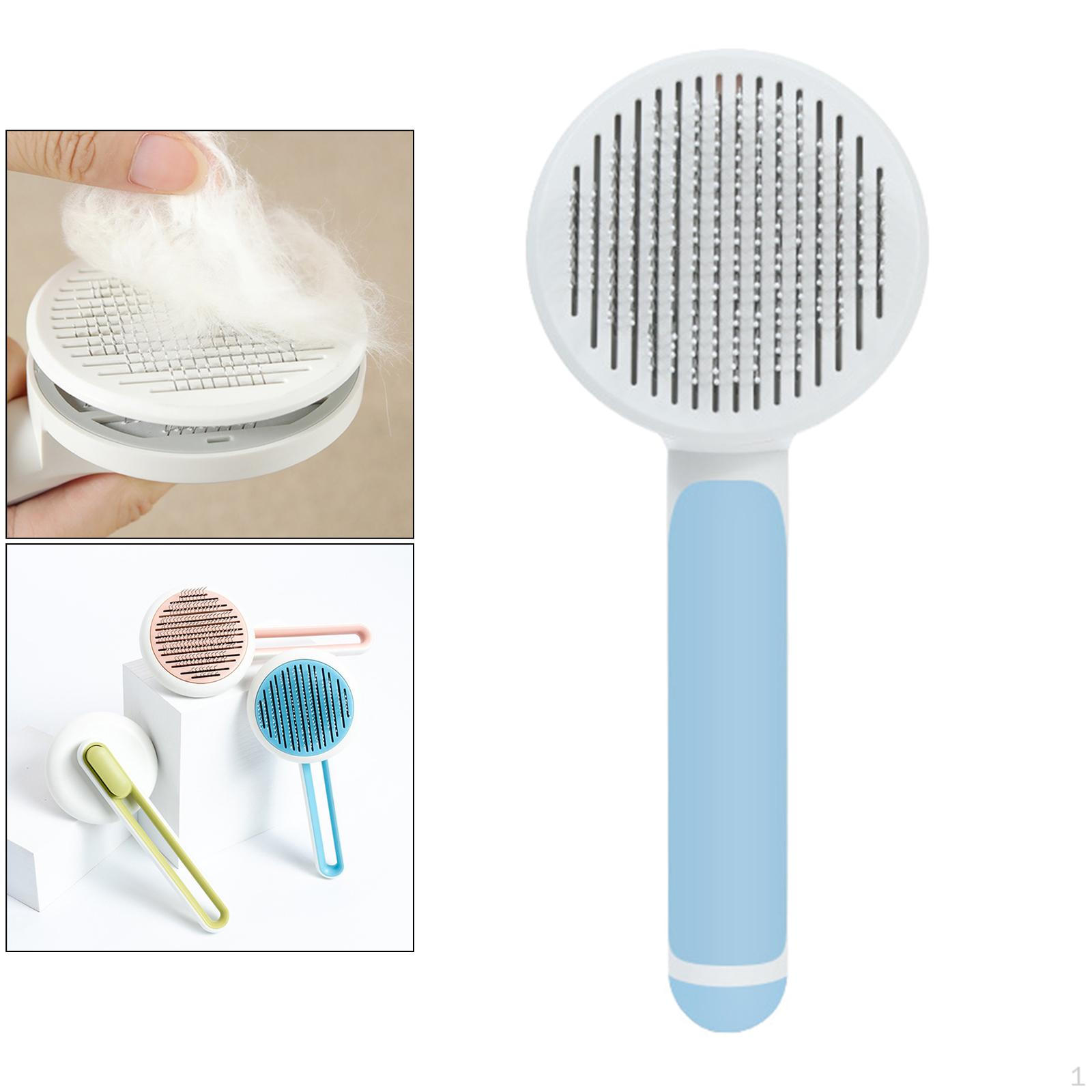 Щетка, Пуходерка, Расческа для вычесывания шерсти животных, Инструменты для массажа с самоочисткой от выпавшей шерсти, для,с,Кроликов синий
