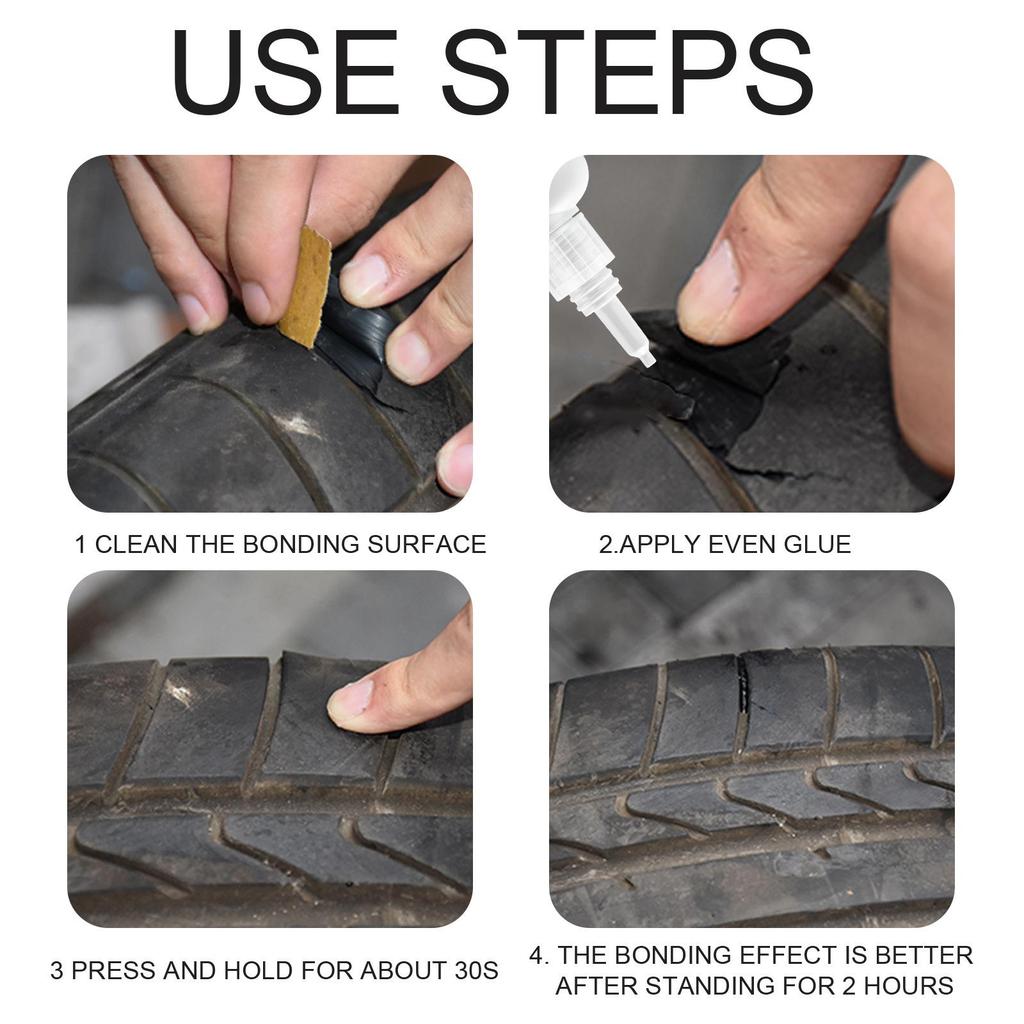EELHOE Tire Repair Adhesive 50ml - Car Tire Scratch Repair, Tire Crack Filling, Easy Tire Repair