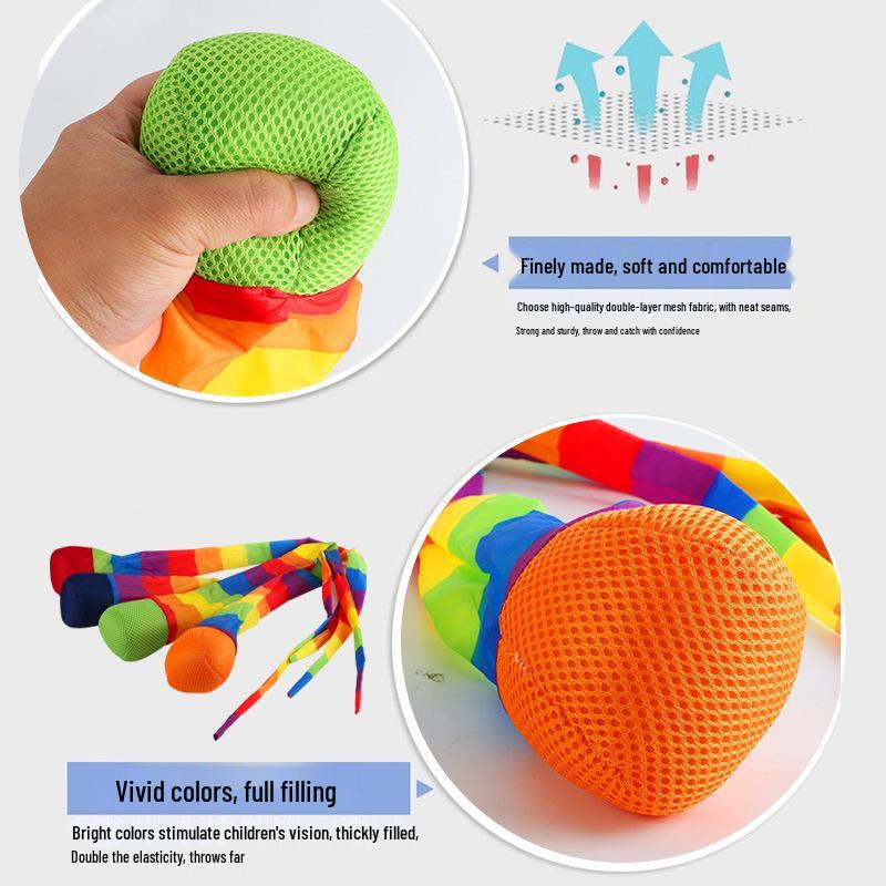 Cross-border Rainbow Sandbag Meteor Ball for Kids - Sensory Training & Sports Equipment for Kindergarten