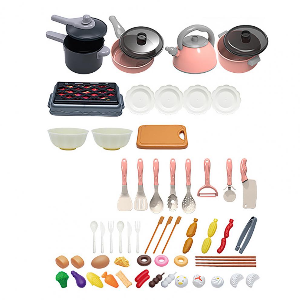 Kitchen Play Set Play House Toys Induction Cooker Playset With Realistic Sounds Kids Kitchen Accessories Set With For Toddlers