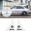 UGKV2 2pcs Car Door Corner Protection Sticker Anti-Collision Protector For Skoda Yeti VRIS Octavia a5 a7 Karoq Kamiq Fabia Kodiaq