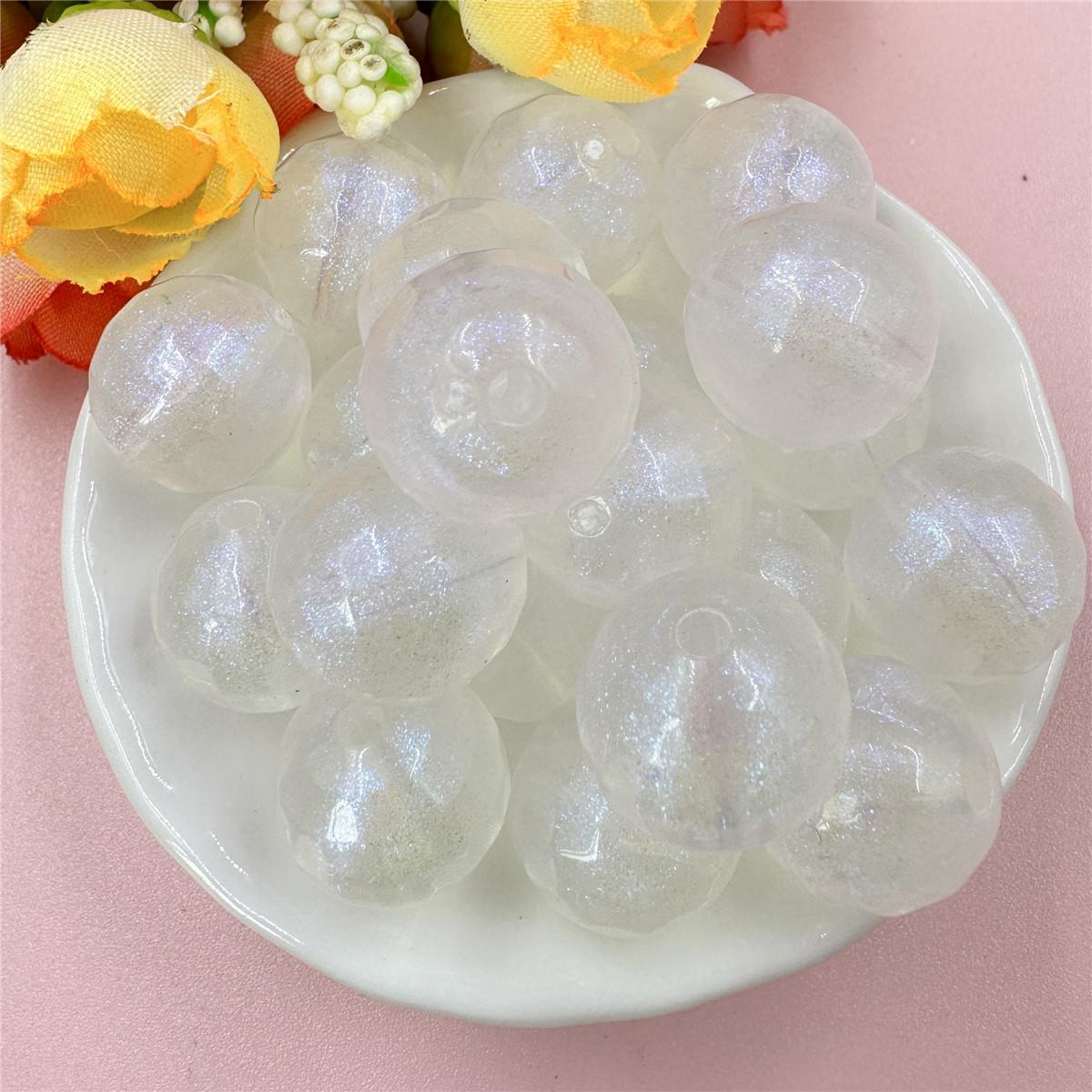 

Товары для дома и вечеринок для изготовления браслетов и сережек Материалы из бисера Ювелирные аксессуары «сделай сам» Круглые флуоресцентные блестящие 15,7 мм ювелирные изделия из акрила белый