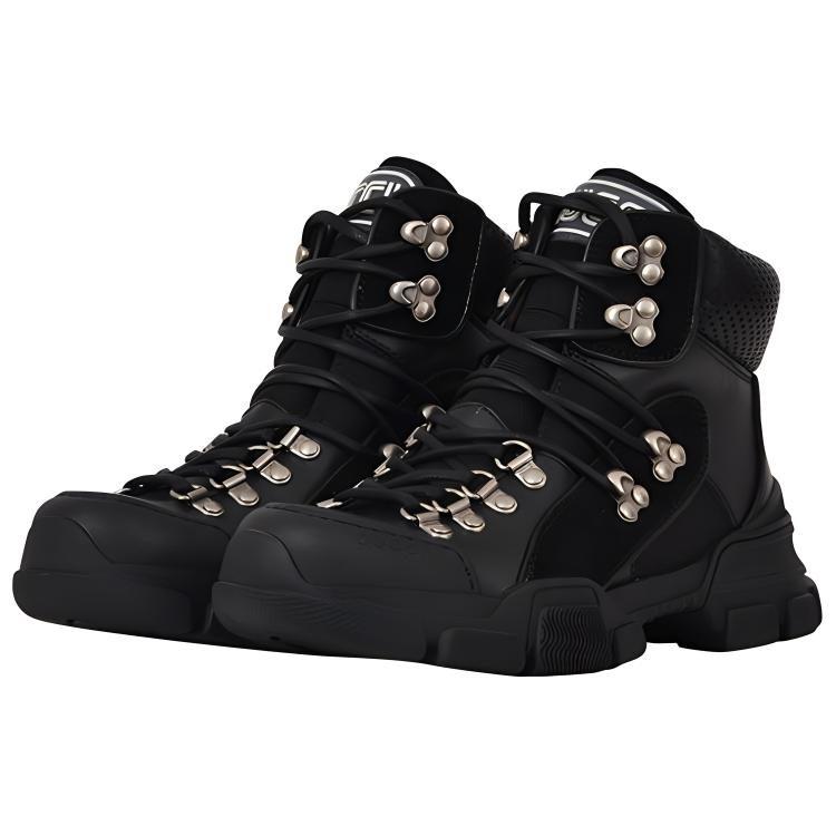Gucci Leather Ankle Boots Women's Black 522989 D6050 1000