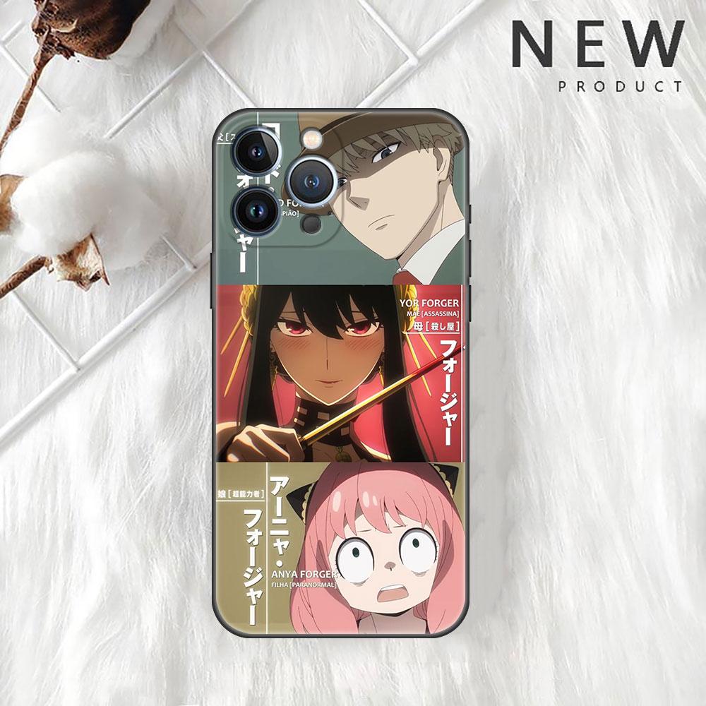 Spy Family Cartoon Case For iPhone 13 11 12 Pro Max 7 + XR 8 X 6 6S Plus XS 5 5S SE 2022 13Pro Capa Soft Phone Cover Funda