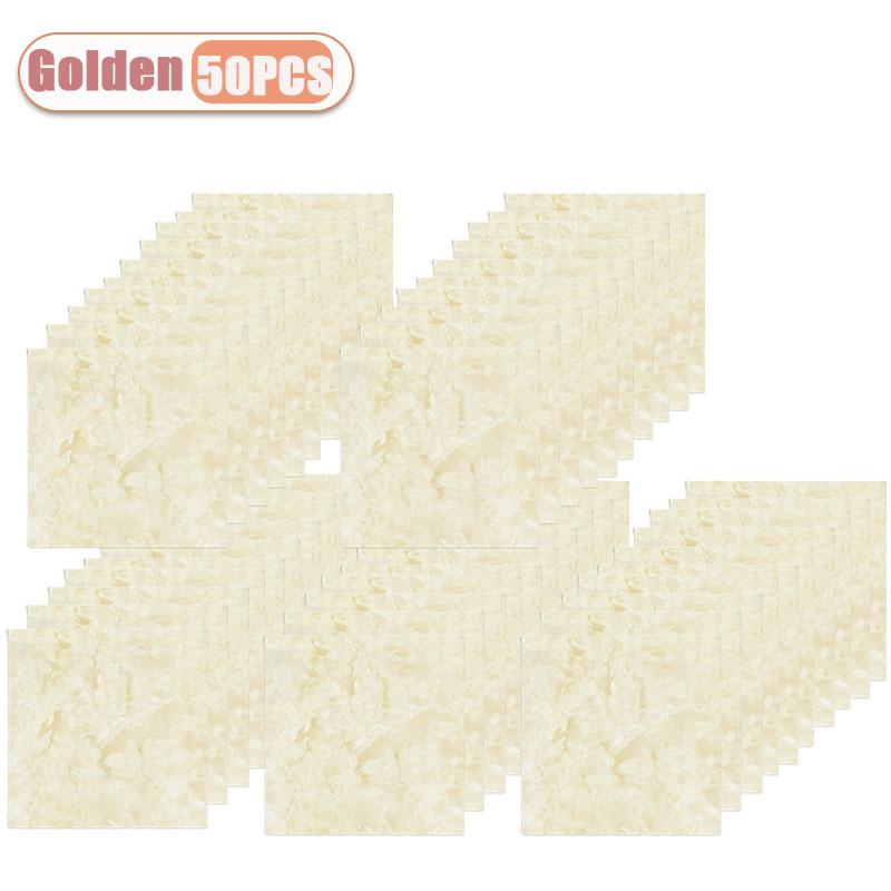 10/30/50PCS Simulated Thick Marble Tile Wall Sticker PVC Waterproof Self-adhesive Living Room Toilet Kitchen Home Floor Stickers