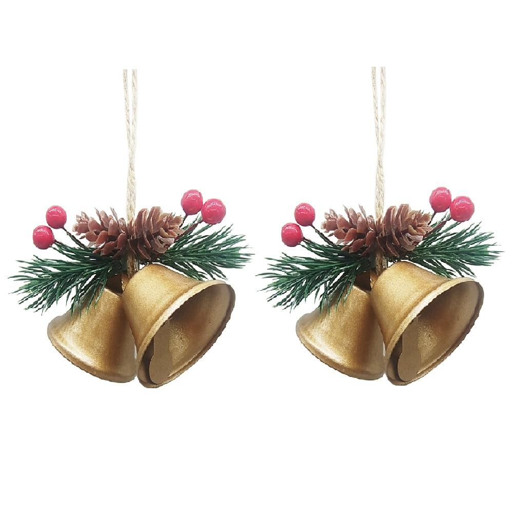 Christmas Bell Metal Jingle Tree Craft Bells Christmas Tree Hanging Pendant Ornament Christmas Decoration Supplies