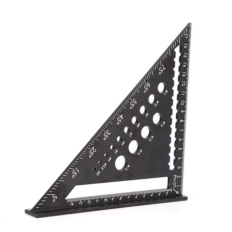 Aluminum Alloy 45° Try Square Woodworking Angle Ruler