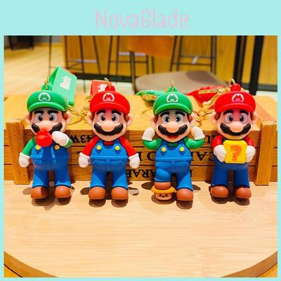 Cute Cartoon Super Mario Keychain Creative Pvc Car Pendant Wholesale Gift