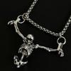 Vintage Creative Punk Punished Man Skull Pendant Necklace Men Halloween Hip Hop Personalized Necklace Party Jewelry Accessories