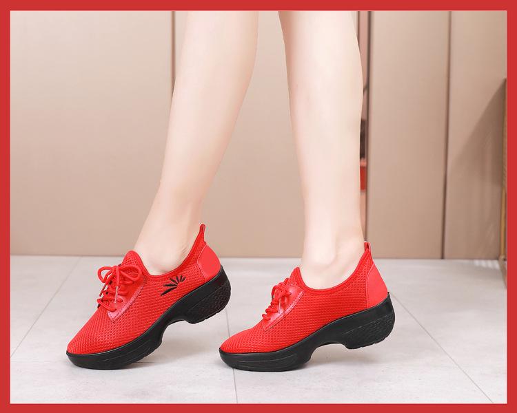 Ju Hutong bársony pamut fitnesz- és tánccipő - légáteresztő, puha talpú, középsarkú minden évszakhoz.