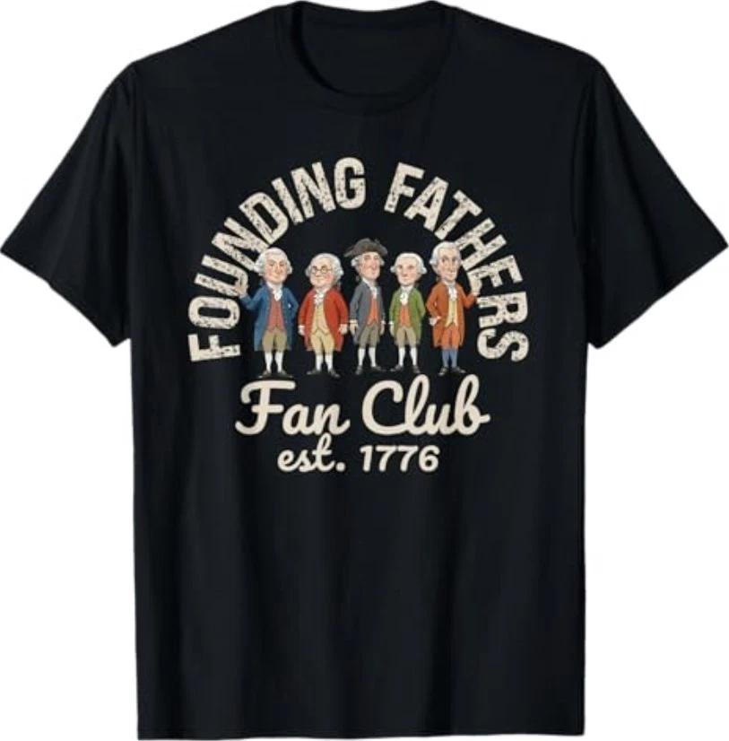 Founding Fathers Fan Club Est 1776 250 Years 4th of July T-Shirt M