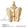 Stainless Steel Gold-Plated Pendant Jewelry Butterfly Flower Leaf Shape Pendant