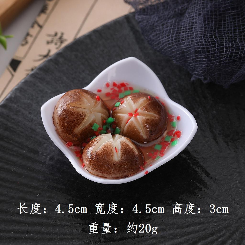 Mini Simulation Dish Plate Magnetic Refrigerator Sticker Creative Stir-Fried Fish Ball Pig Foot Chinese Style Sample 5pc/lot