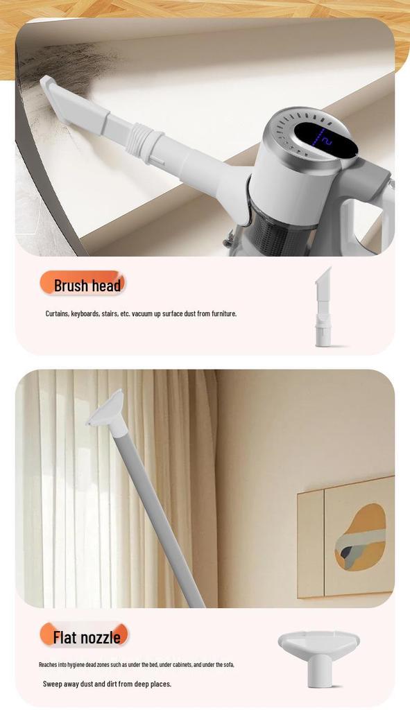 Handheld Wireless Vacuum Cleaner & Mop: Strong Suction, Wet/Dry, All-in-One Floor Washer