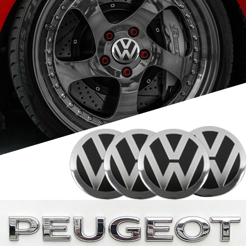 KUDFZ1 Car Wheel Center Hub Cap Stickers Accessories  For VW Golf Amarok T5 Phaeton Teramont ID3 Tiguan T-Cross Passat Magotan Arteon