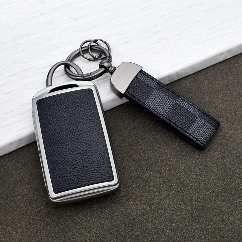 3 Buttons Tpu Leather Smart Key Shell Cover For Mazda Cx-5 Cx-30 Cx-3 Cx-9 Cx-7 Cx-4 Alexa Protective Accessories Key Chain Set
