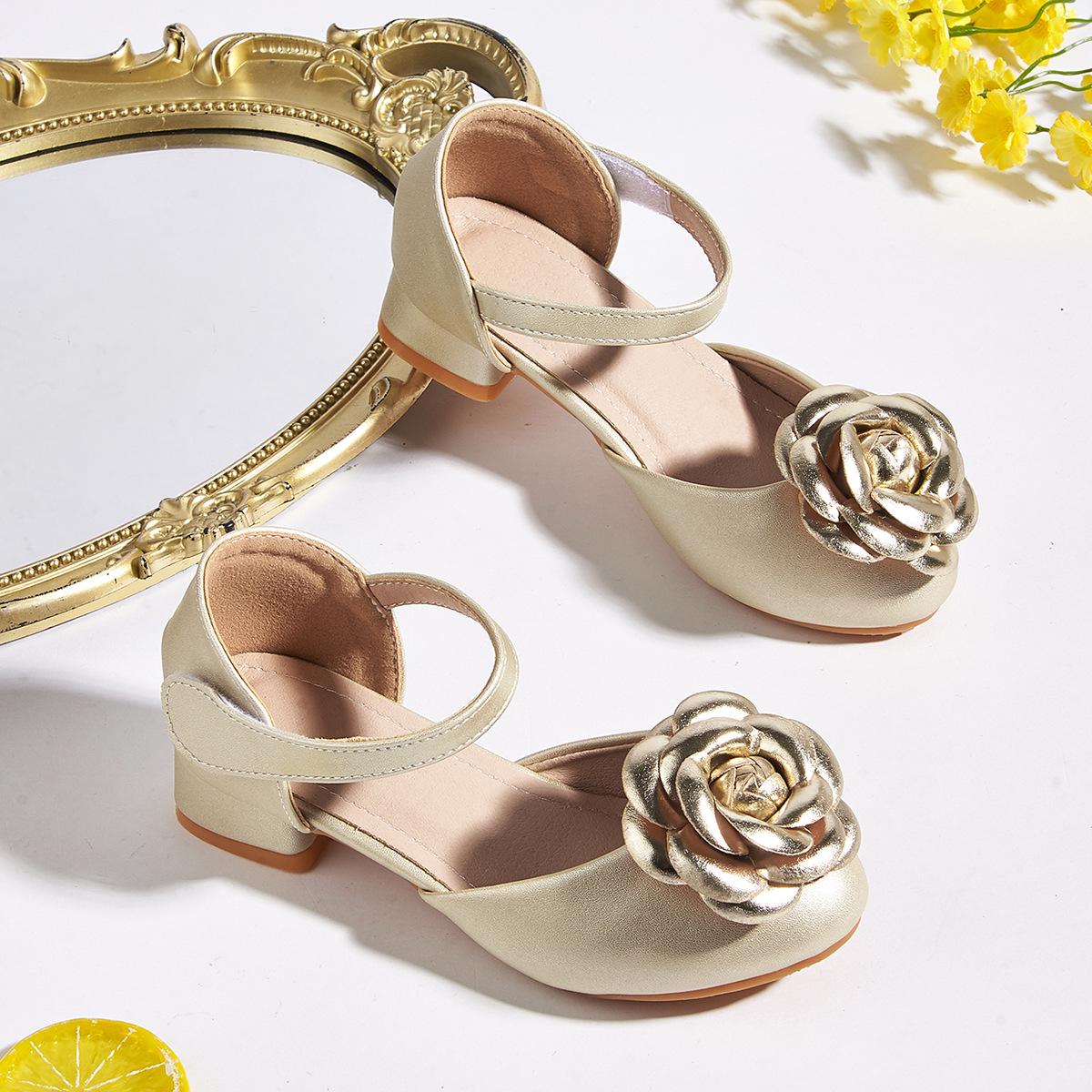 2026 Stylish Closed-Toe Princess Sandals for Girls - Chunky Heels, Leather, Summer Collection 28