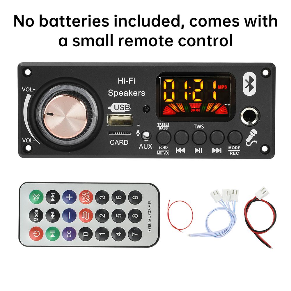 DC 12V MP3 BT Audio Decoding Board Car Audio MP3 Decoder TPA3116D2 Amplifier 2 * 50W+100W