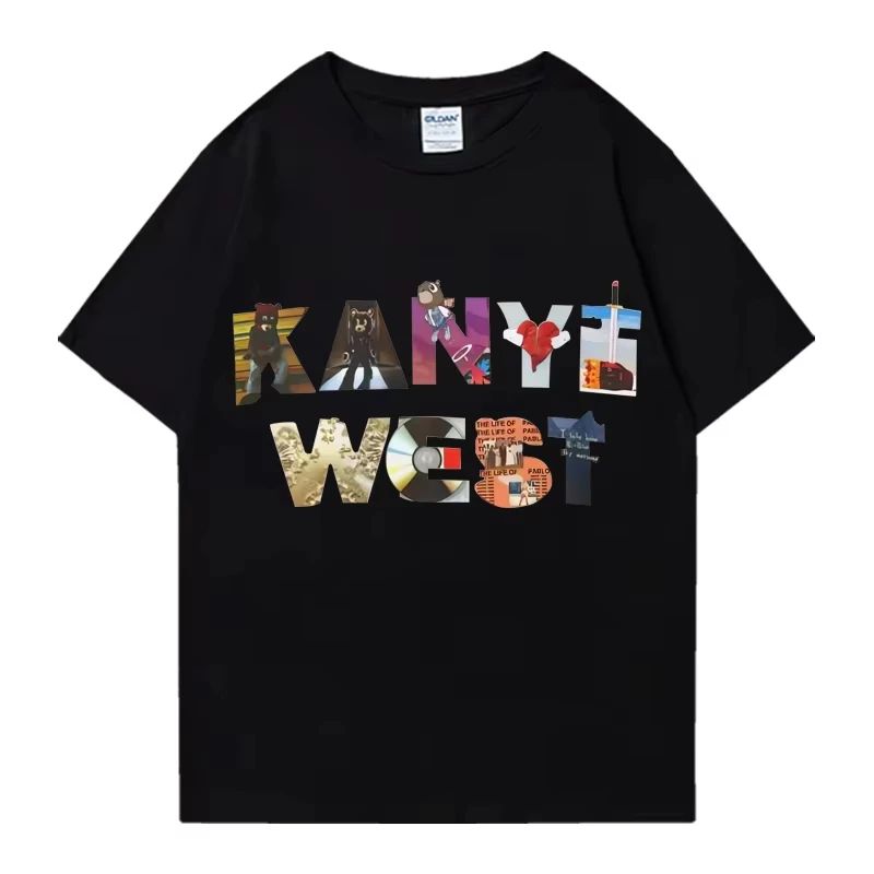 

Y2k Hip Hop T Shirt Rap Kanye West Album T Shirt Harajuku Fashion Graphics Clothes Vintage Streetwear Short Sleeve Unisex Tees S