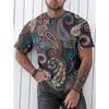 Western Elements 3D Digital Printing Imitation Cotton Men's Short Sleeved T-shirt