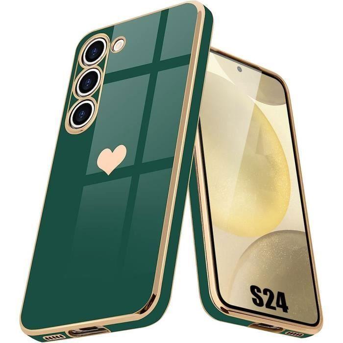 Coque de protection - BOOLING - Samsung Galaxy S24 - Souple - Antichoc - Anti-Rayure - Vert Nuit