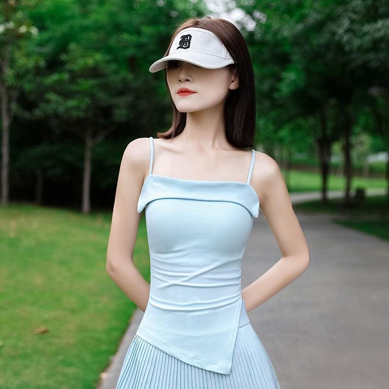 Womens Sports Set Badminton Tennis Running Yoga Quick-Dry Pleated Skirt