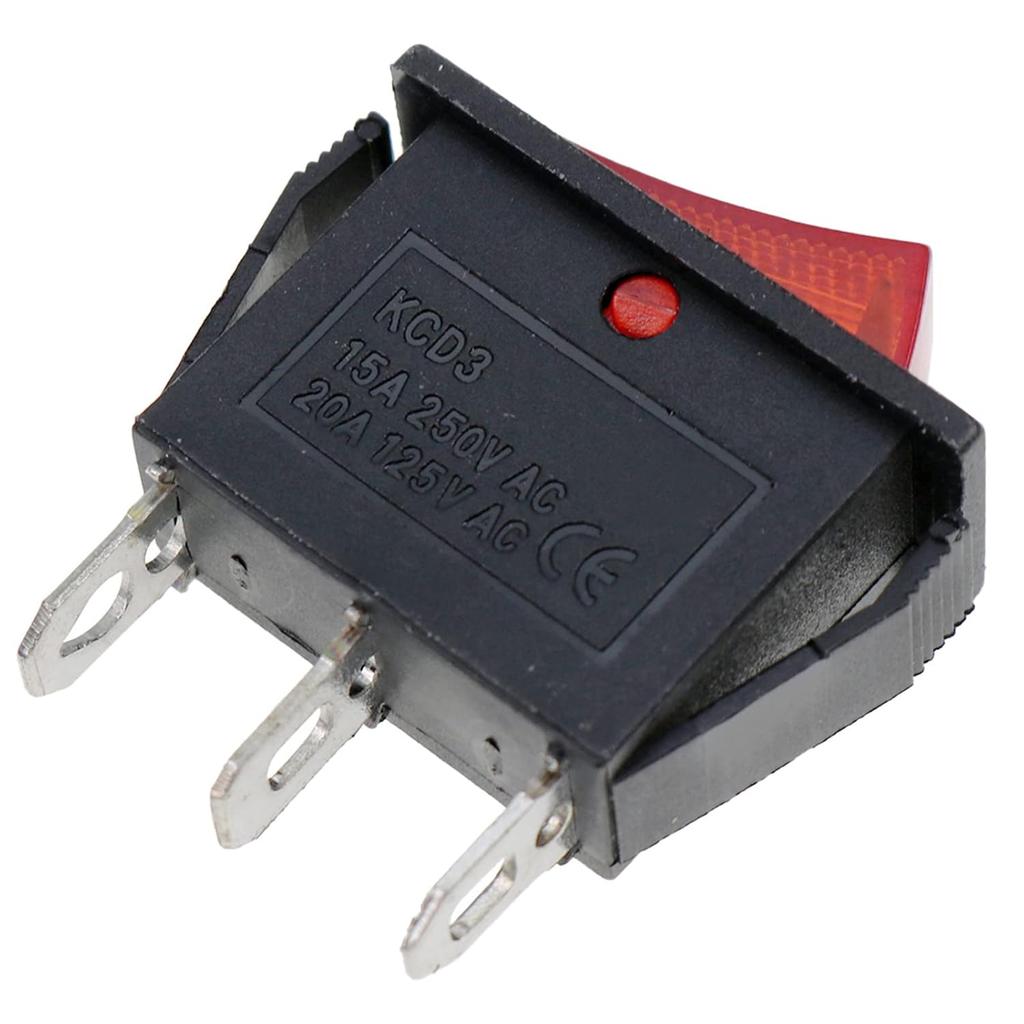 DVPARTS Rocker Switch Lighted On Off for Electric Fireplaces FMI Desa 120927-24 120 Volt