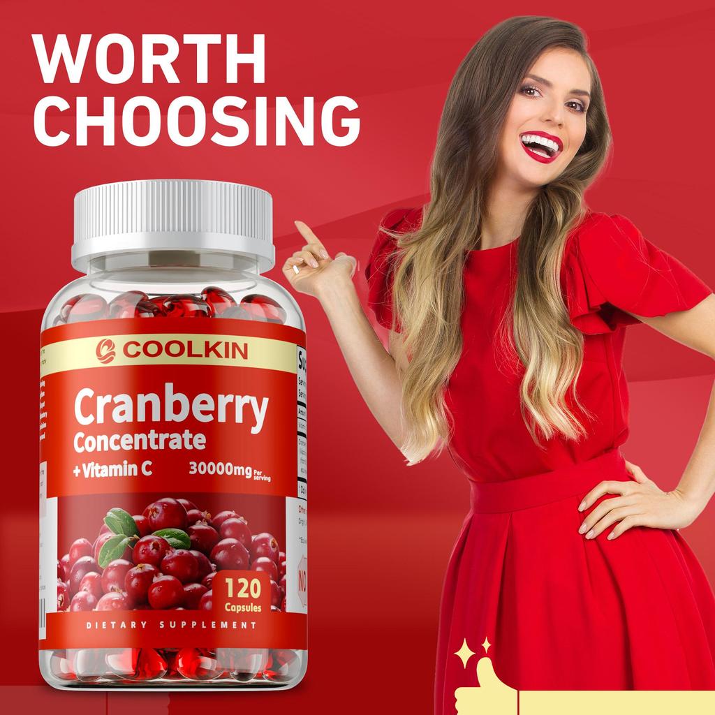 Hochwertiges Cranberry-Konzentrat, 30.000 mg pro Portion, unterstützt die Gesundheit von Harnwegen und Blase, leicht resorbierbar.