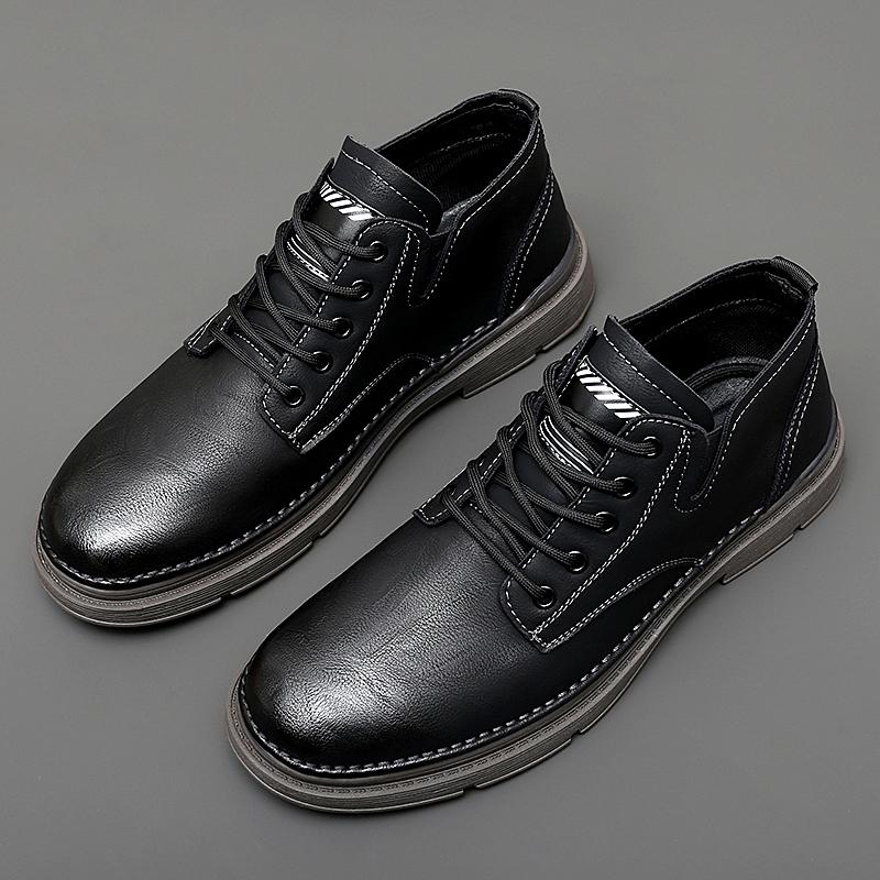 Classic Men's Genuine Leather Shoes Office Business Shoes Outdoor Men's Casual Shoes Fashion Thick Sole Shoes Anti Slip Durable