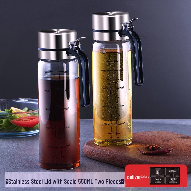 304 Edelstahl Auslaufsicheres Öl- & Essigflaschen-Set
