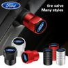 Car Sticker Ford 4PCS Car Emblem Metal Tire Valve Caps Tyre Dust Covers Accessories For Ford ST Line Mk2 Mk4 Mk8 Fiesta Mondeo S