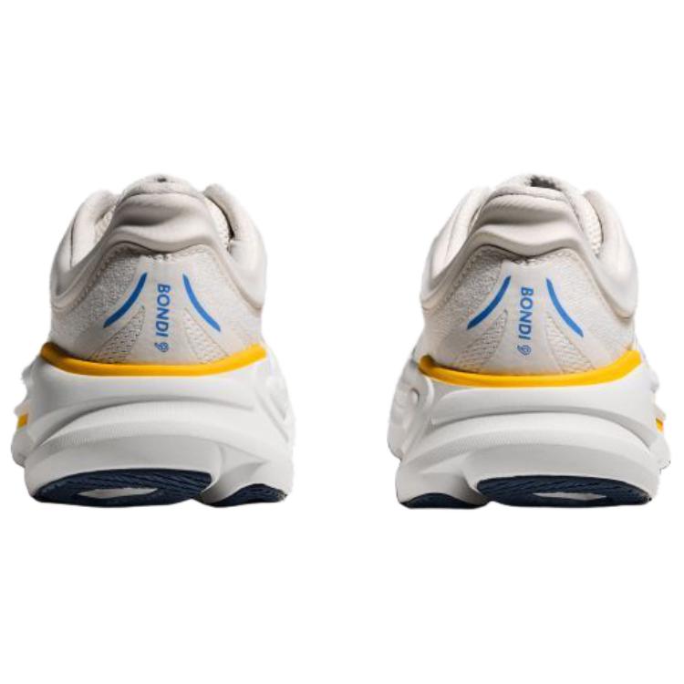 New HOKA ONE ONE Bondi 9 Abrasion Resistant Low top Running Shoes Women's White 1162012-WGRT