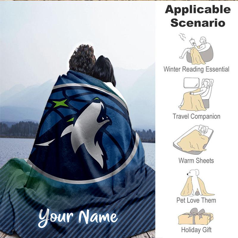 Custom Name Blanket Minnesota Logo Blanket Bedding Blanket for Travel, Camping, Living Rooms, Offices, Sofas, Fan Christmas gift