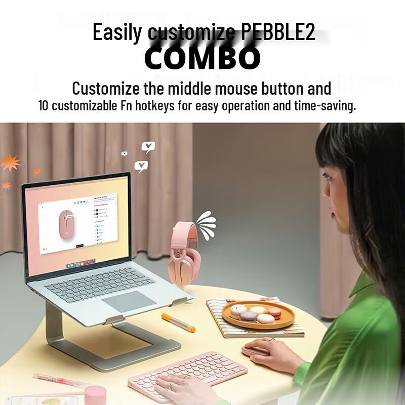 Logitech PEBBLE 2 COMBO Wireless Bluetooth Keyboard Mouse Set