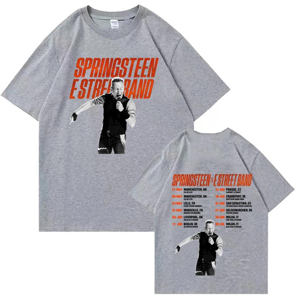 Hip Hop Men Women Tshirt Bruces Springsteens and E Street Tour Shirt Apparel Fun Cotton T Shirt Tee Clothing New Arrival