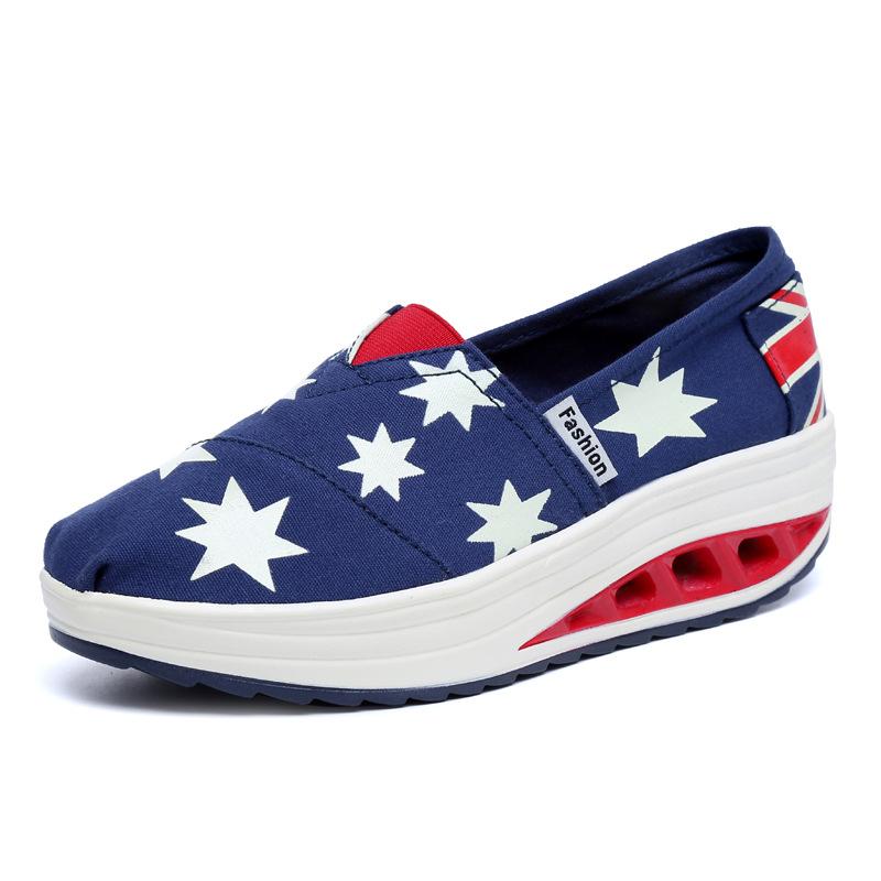 Podróże Outdoor Wiosenne Buty Damskie Studenckie Buty Płócienne Buty Materiałowe Leniwe Buty Buty Rocking Wygodne Casual Wszechstronne