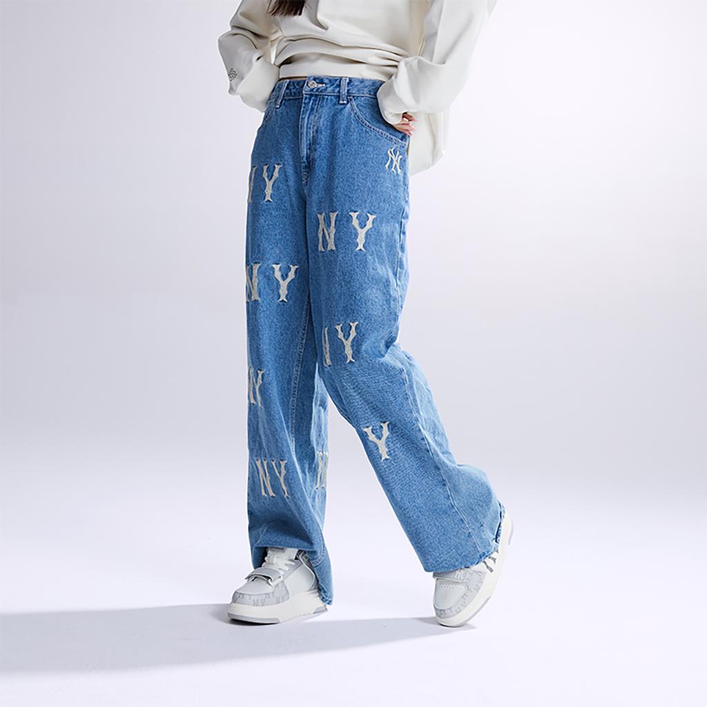 New MLB New York Yankees Jeans Women's Blue 3FDPB0131-50INS
