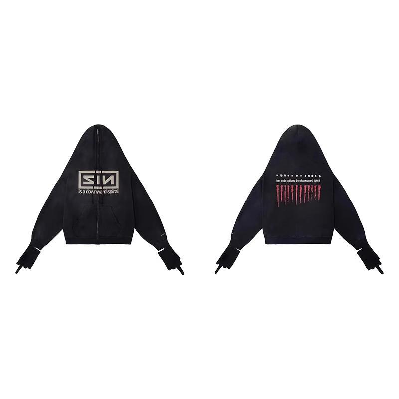 Mănuși Americane Două-în-Unu Grailz cu Fermoar Cardigan Hanorac Jachetă Bărbați