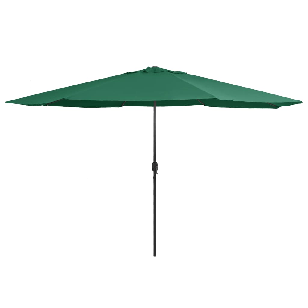 390 Cm Metal Mast Sun Umbrella In Green