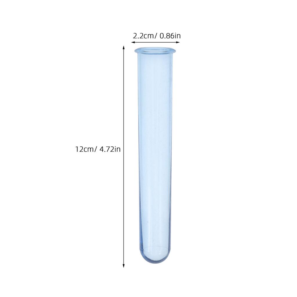 6 Pcs Flower Tubes Transparent Plastic Hydroponic Plant Station Creative Test Vase Desktop Decoration