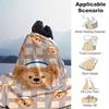 1pc, Duffy (2) Cozy Flannel Throw Blanket Perfect Gift for Bedroom, Living Room, Travel, Camping, Car