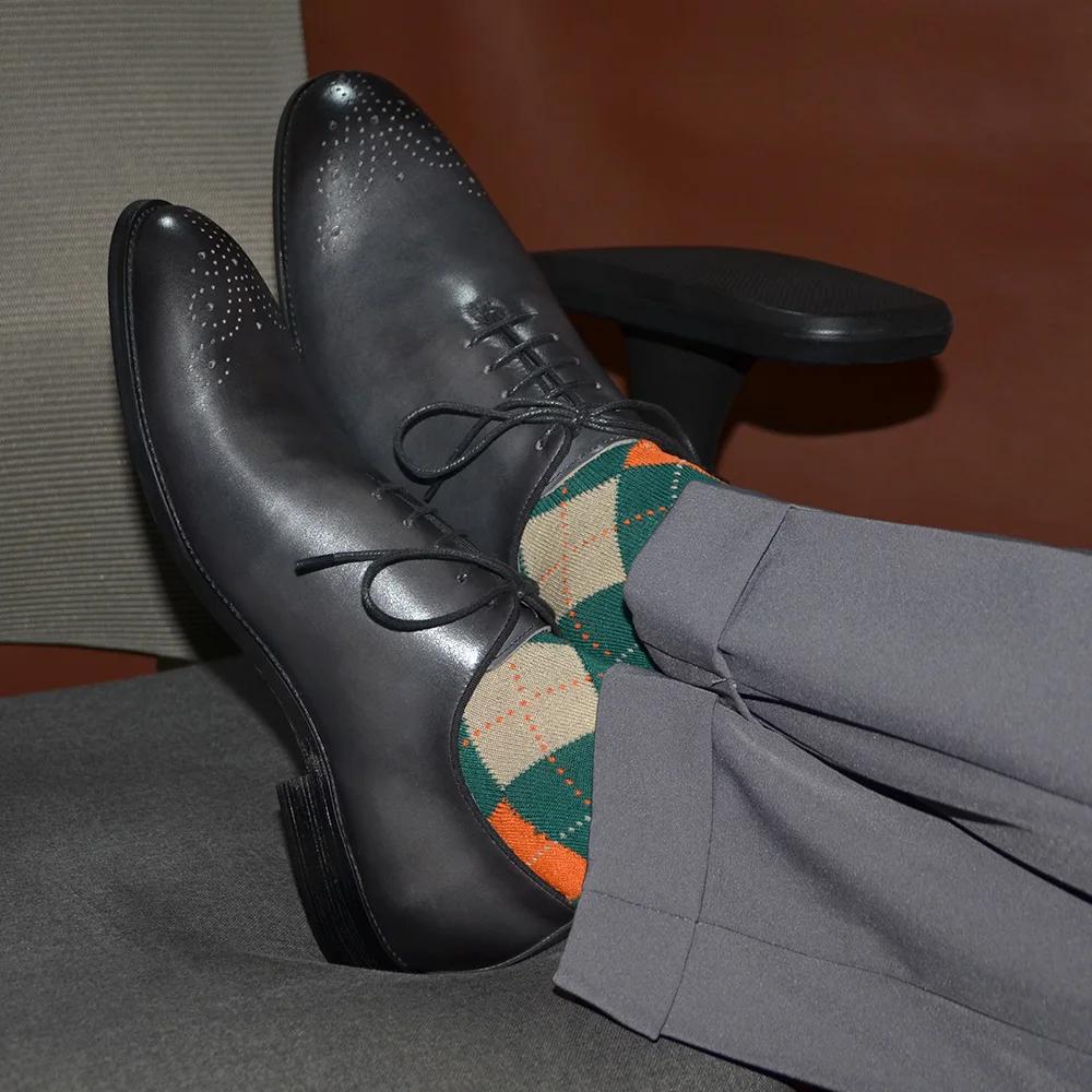 Pantofi Oxford de Lux Clasici pentru Bărbați, Croială Întreagă, Piele Naturală, Lucrați Manual, cu Șireturi, Pantofi Formale pentru Bărbați, Nuntă, Afaceri, Birou