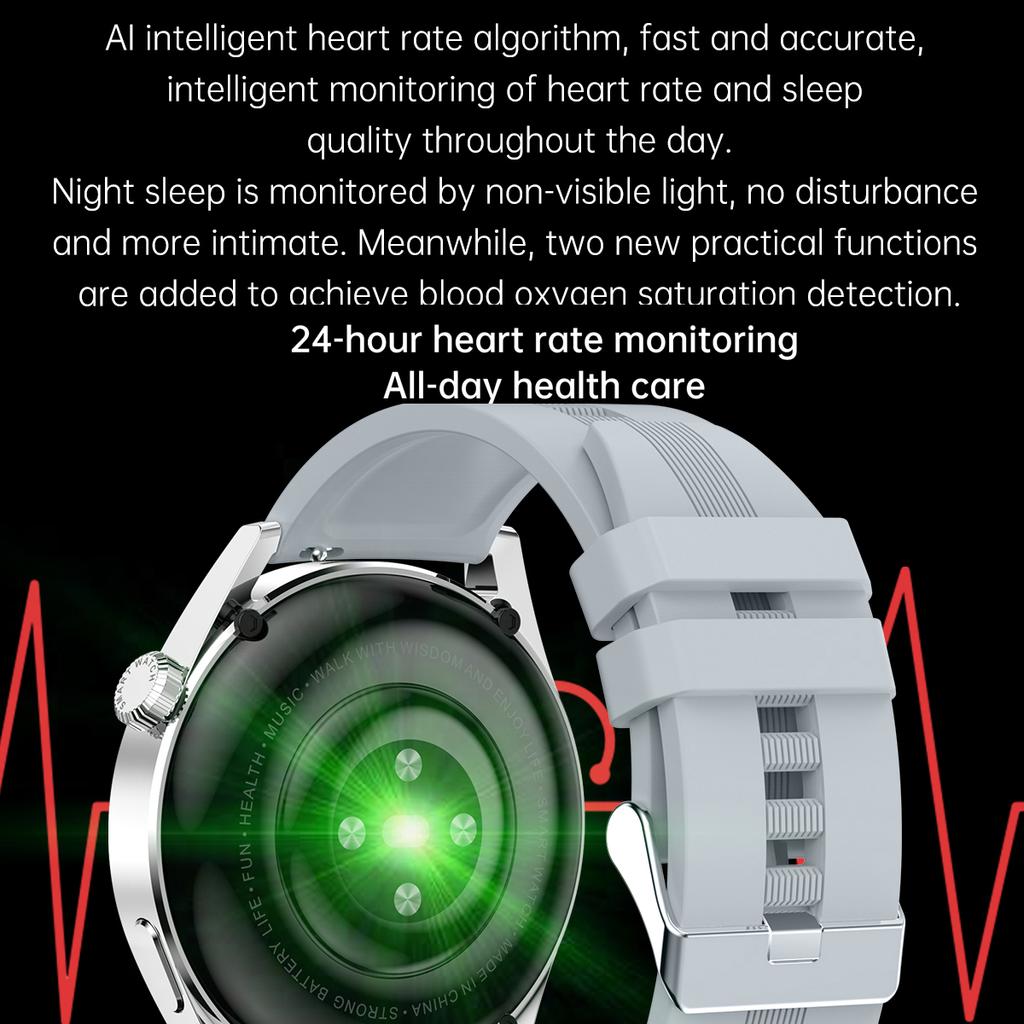 Men Blue Tooth Call Gt3 Smart Watch Ai Voice Assistant Heartrate Wireless Charging Nfc Women Smartwatch For Xiaomi Huawei