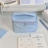 Dot Patterns Storage Bag Portable Large Capacity Pencil Case Double Zipper Cosmetic Bag