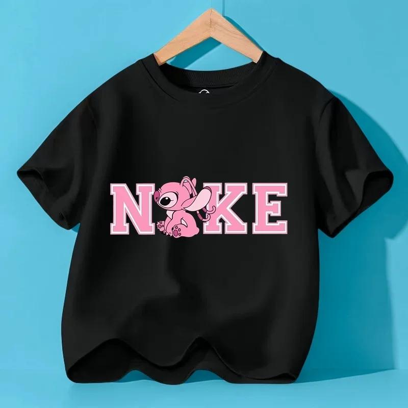 

Y2K Stitch the Trucksuit Kawaii Anime Cartoon Baby Girl Boy Fashion T-Shirt Children s Brand Tops 150