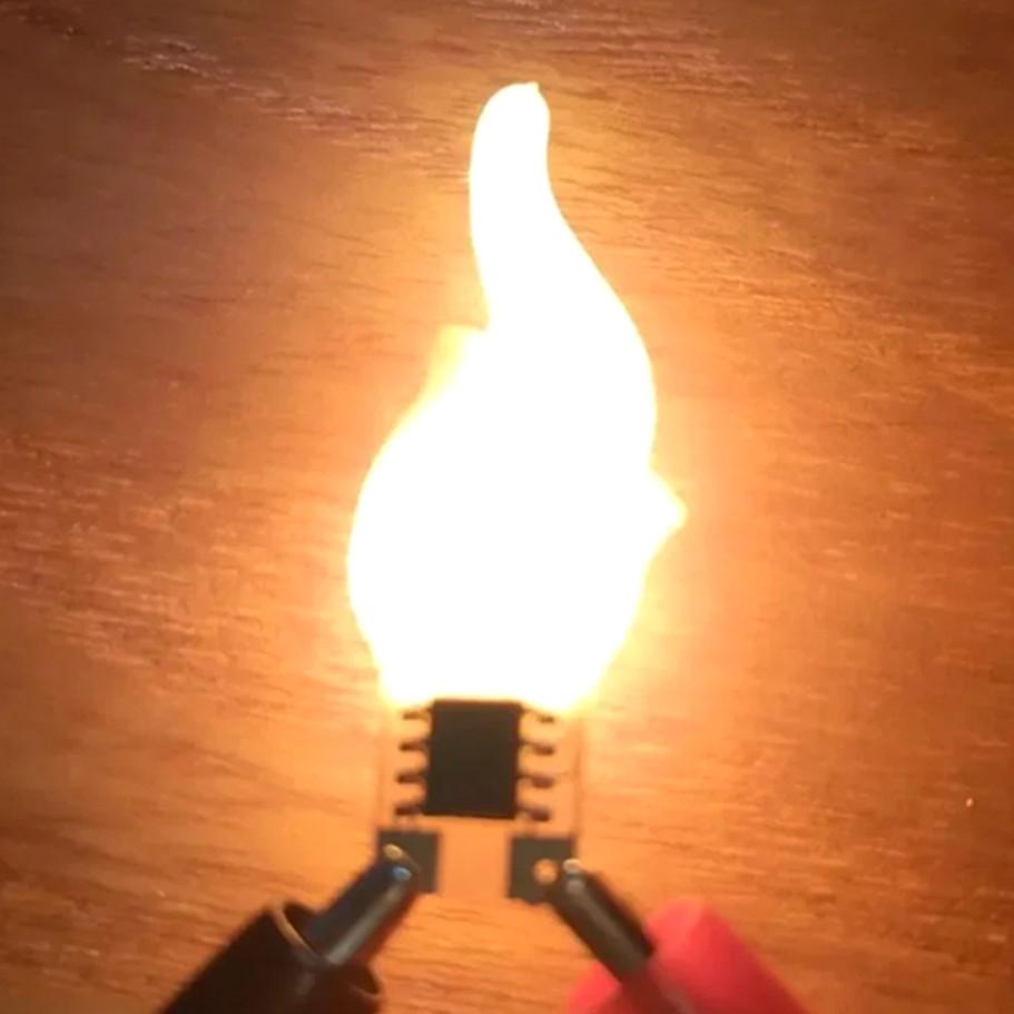 1pcs 30pcs 100pcs Led COB Flash Candles Edison Flame DC 3V-5V Warm White 2200K LED Filament Diode DIY Christmas Party Decoration