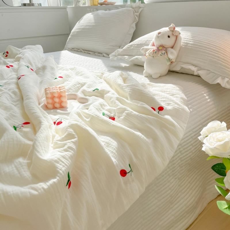 New Class A Small Fresh Double-Layer Wrinkled Yarn Washed Cotton Summer Quilt Summer Cool Quilt Air Conditioner Quilt