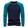 100% Cotton Long Sleeve Men's T-shirt Solid Color Letter Print Casual T Shirts for Men New Spring Tops Tee Men Clothing